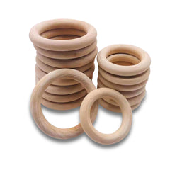 Wooden Rings For Crafts Macrame DIY Making Party Supplies