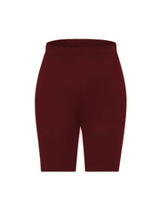 Sporty Yoga Shorts Elastic Waist Summer Women's Clothing