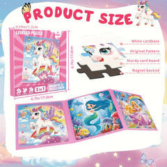 Magnetic Puzzles for Kids Toddler Book to Develop Creativity and Motor Skills