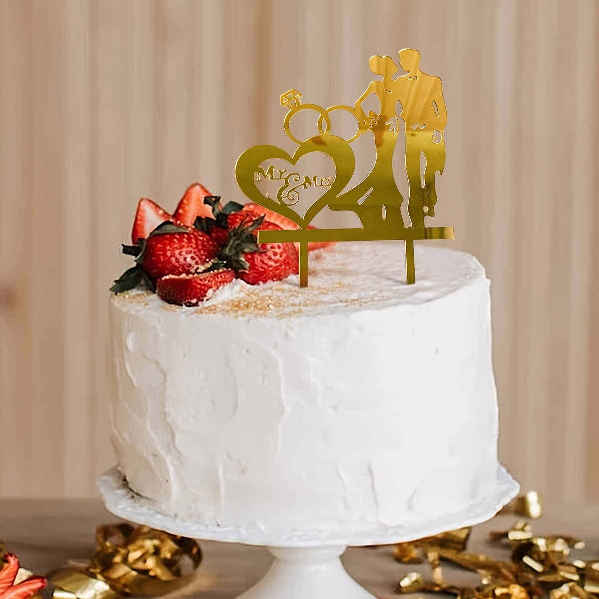 Romantic Mr & Mrs Cake Topper for Special Occasions