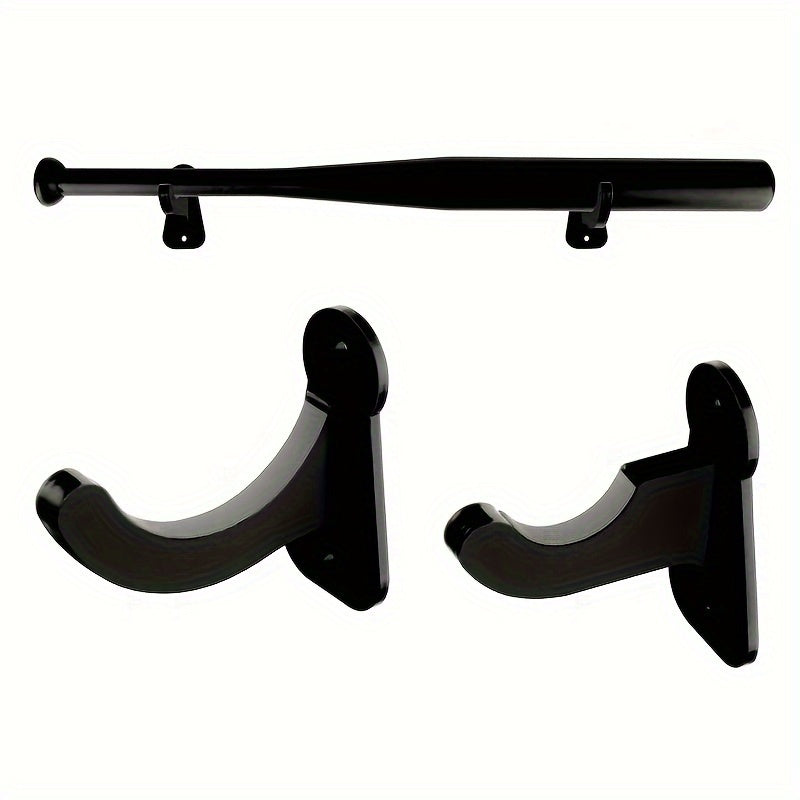 Acrylic Baseball Bat Wall Mounted Holder Stand Horizontal Display Rack Hanger