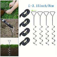 Spiral Ground Nail Stake for Pet and Camping, Trampoline Stabilizer