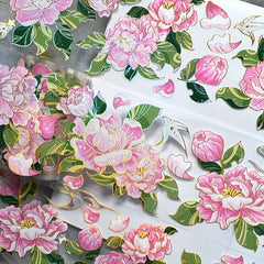 2 Meters Per Roll Brilliant Laser Silver PET Flower Tape