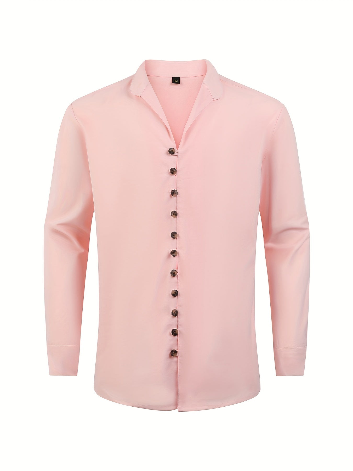 Men's Solid Long Sleeve Shirt for Spring Summer Autumn