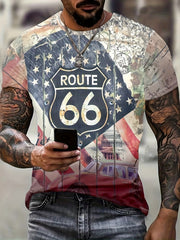 Men's Casual Street Style Stretch Tee Shirt For Summer
