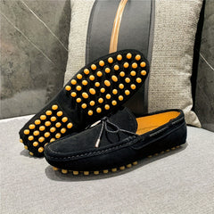 Men's Cowhide Leather Loafer Shoes Casual Driving Comfortable