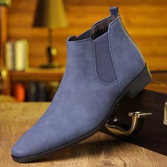PLUS SIZE Men's Solid Ankle Chelsea Boots Slip On Shoes