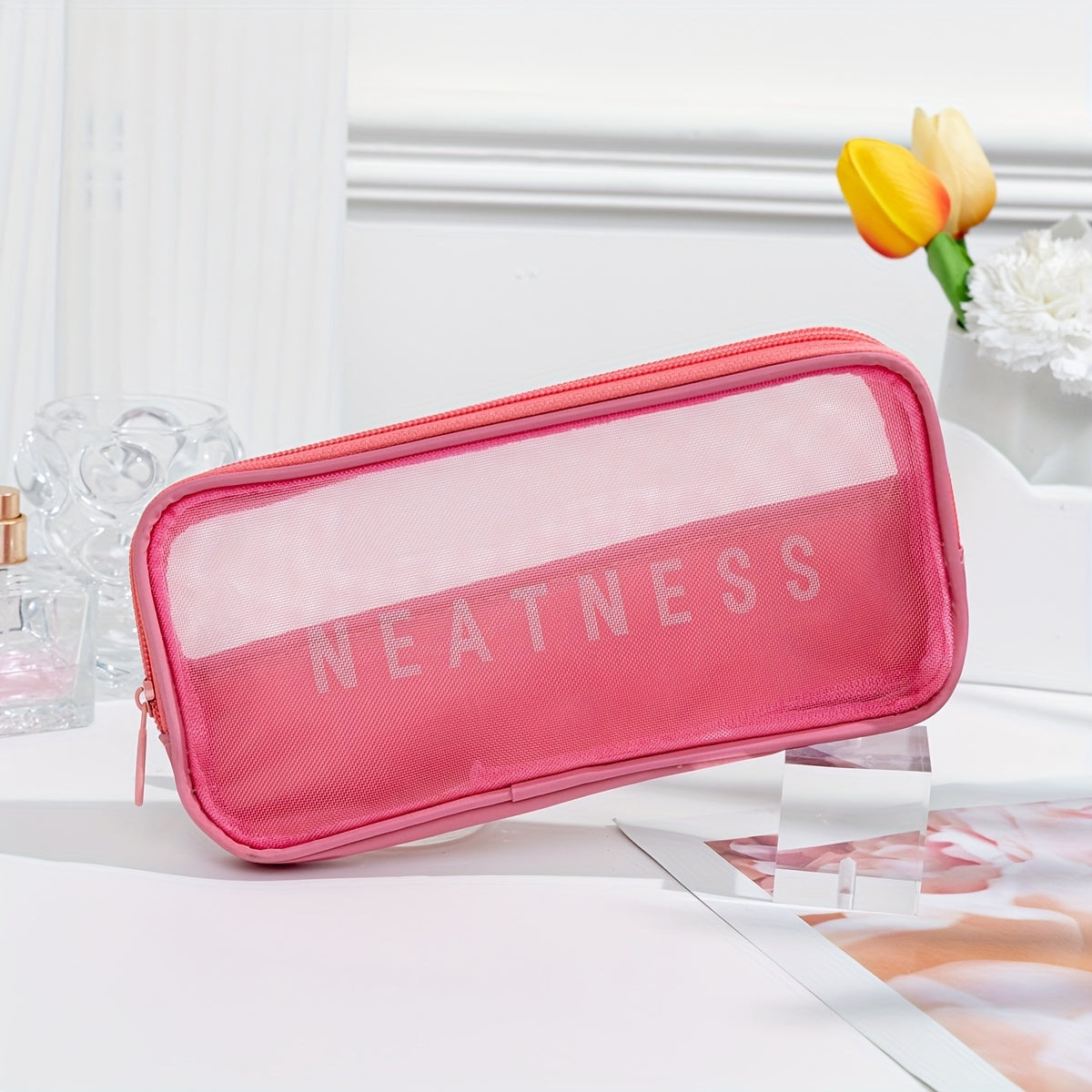 Toiletry Bag Makeup Brush Holder Organizer Zipper Pouch Travel Accessories