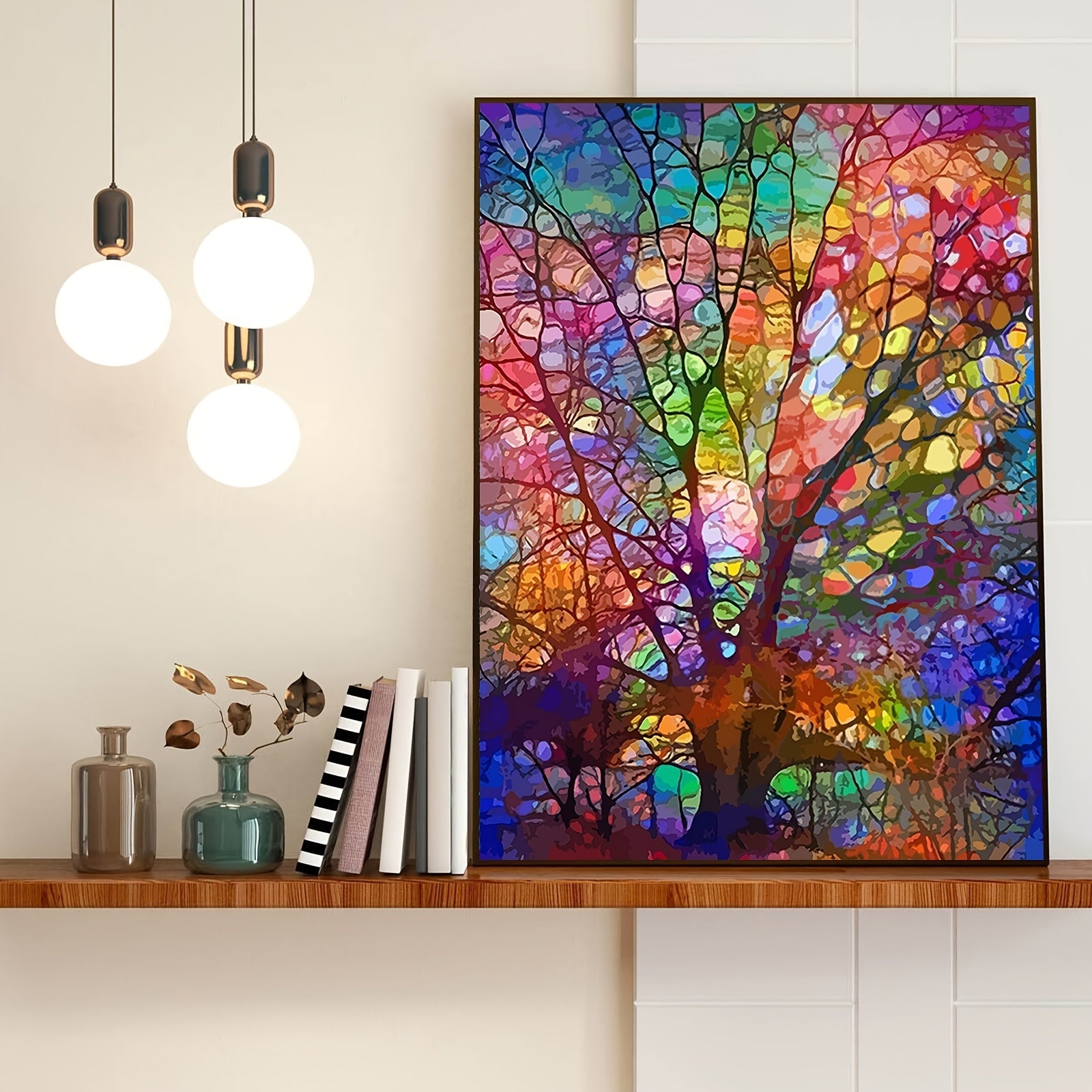 Colorful Tree Gem Arts Diamond Painting Kit 5D Full Round Rhinestone Home Deco
