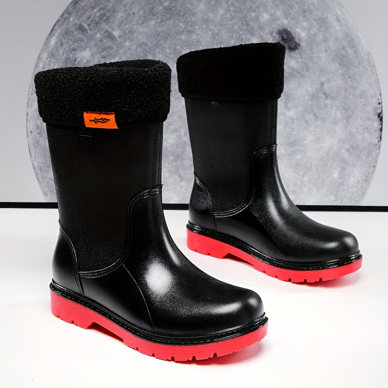 Women's Waterproof Chunky Rain Boots Outdoor Fishing Rain Boots