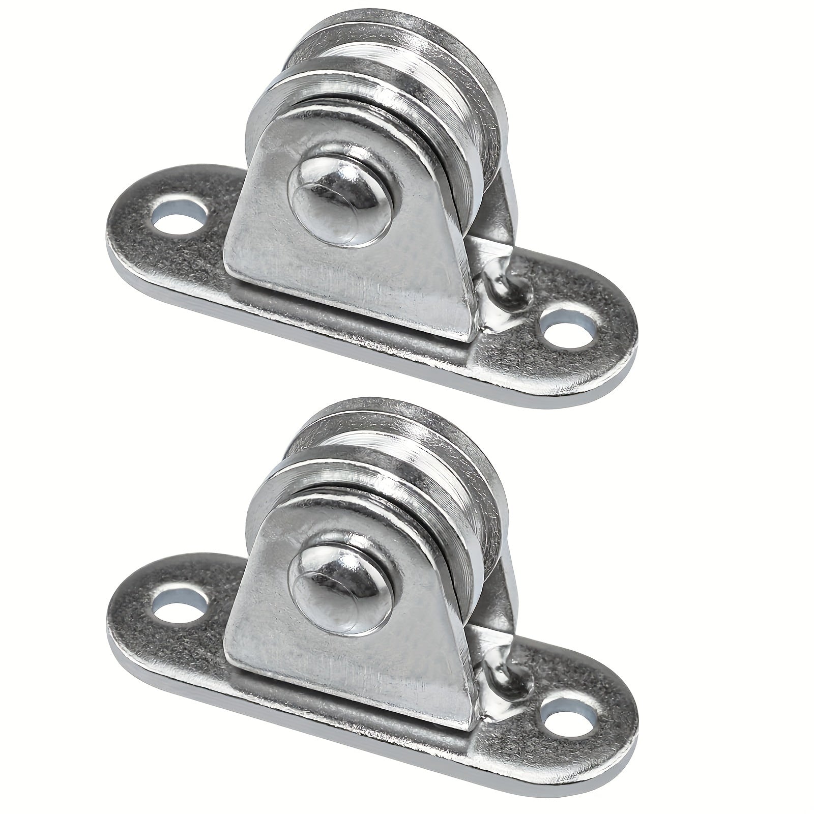 2pcs Small Pulley Block Silent Pulley Wheel Heavy Duty Fixed Pullies