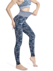 High Waist Camo Yoga Leggings for Fitness Gym Wear