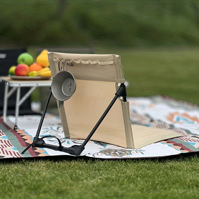 1pc Backrest Aluminum Folding Chair for Outdoor Camping