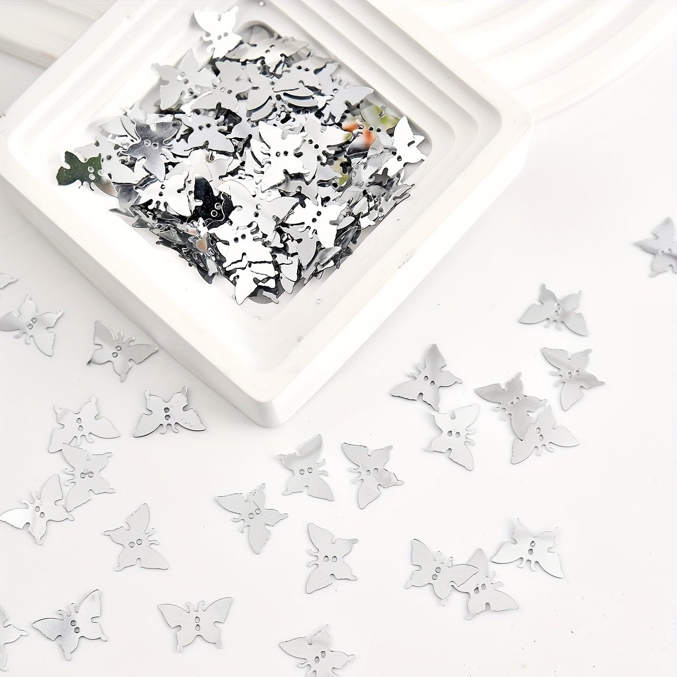 15g Sparkling Silvery Butterfly Confetti for Magical Celebration