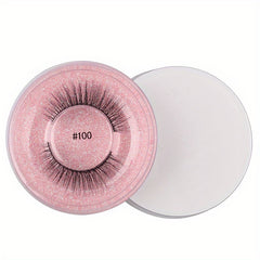Fluffy Wispy False Eyelash with Pink Glitter Case