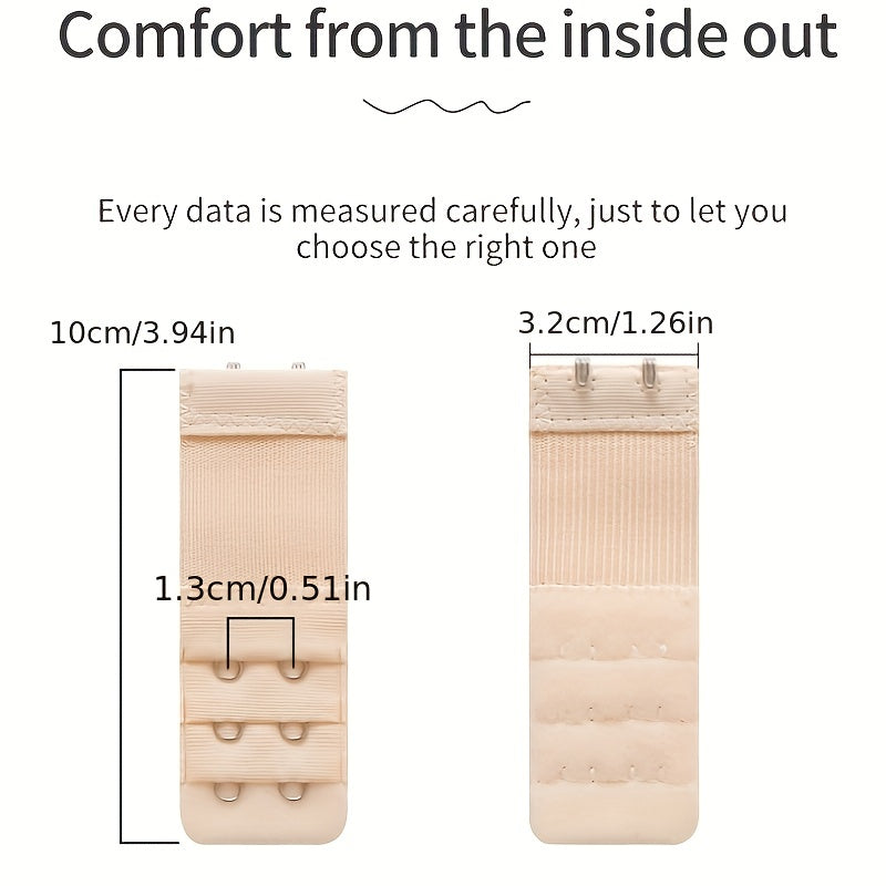 3pcs 2 Hooks Bra Strap Extenders Adjustable Bra Band Buckle