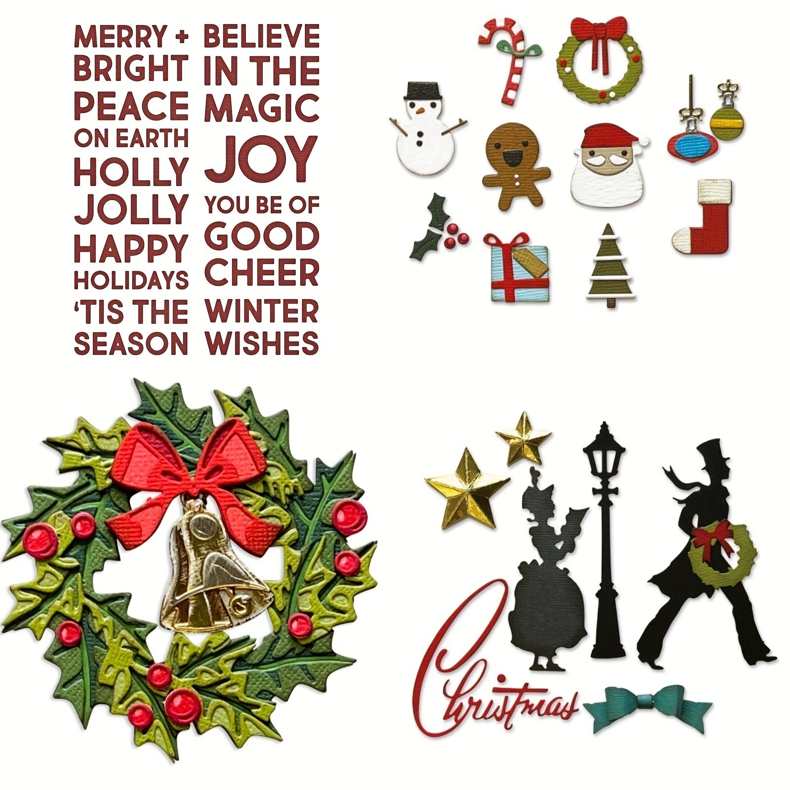 Christmas Wreath Metal Cutting Dies for Scrapbooking Card Album Craft