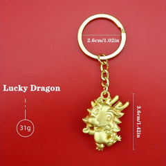 Year Of The Dragon Keychain Pendant Zodiac Dragon Key Chain Keyring