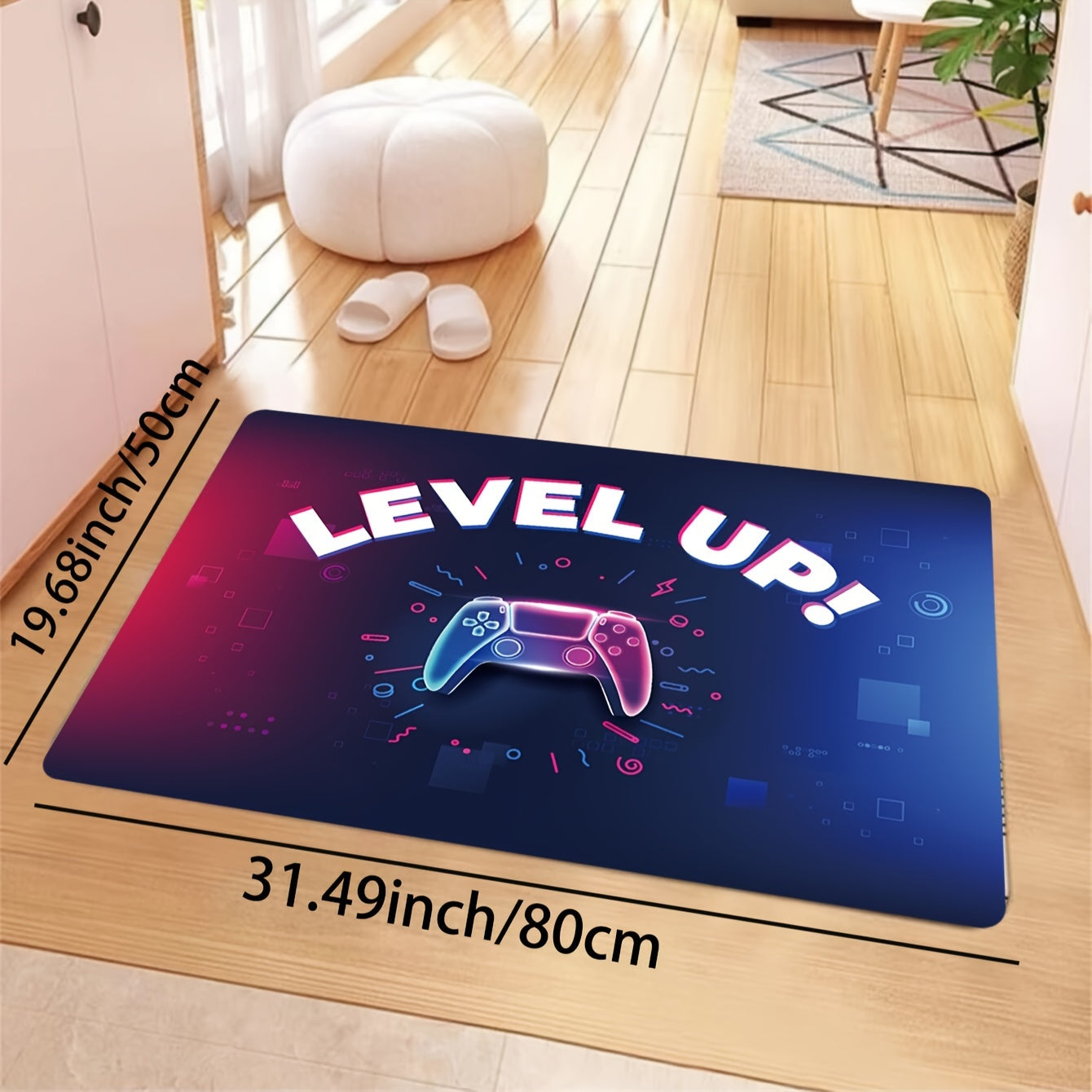 Gaming Area Rug Game Controller Pattern Decorative Carpet
