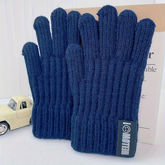 Kids Winter Sports Gloves Elastic Warm Keeping Knitted Coldproof Glove