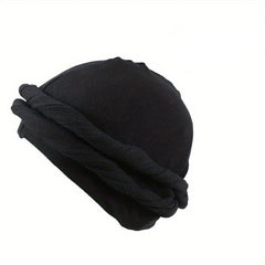 Men's Bandana Hat Braid Scarf Hat Wrap Head Hat Soft Satin Inner Hat