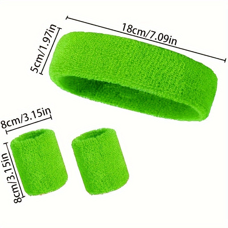 3pcs Sports Wristbands Headbands Et Cotton Male Female Sports