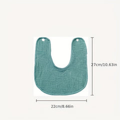 Baby Absorbent Bib U-shaped Cotton Feeding Bib