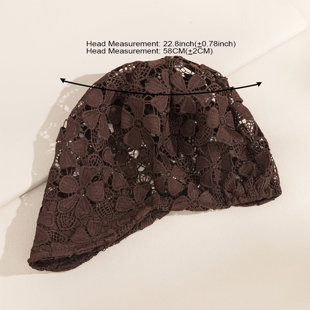 Lace Flower Soft Turban Hat Vintage Heap Hat Elastic Cap