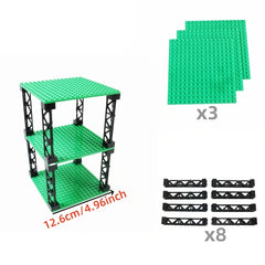 3pcs Double Sided Baseplates Building Blocks for City Building Toy