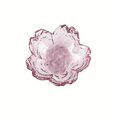 4pcs Dessert Dishes Fruit Bowl Cherry Blossoms Dish Glass Seasoning Dish