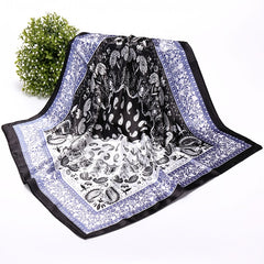 Floral Print Satin Scarf for Accessories