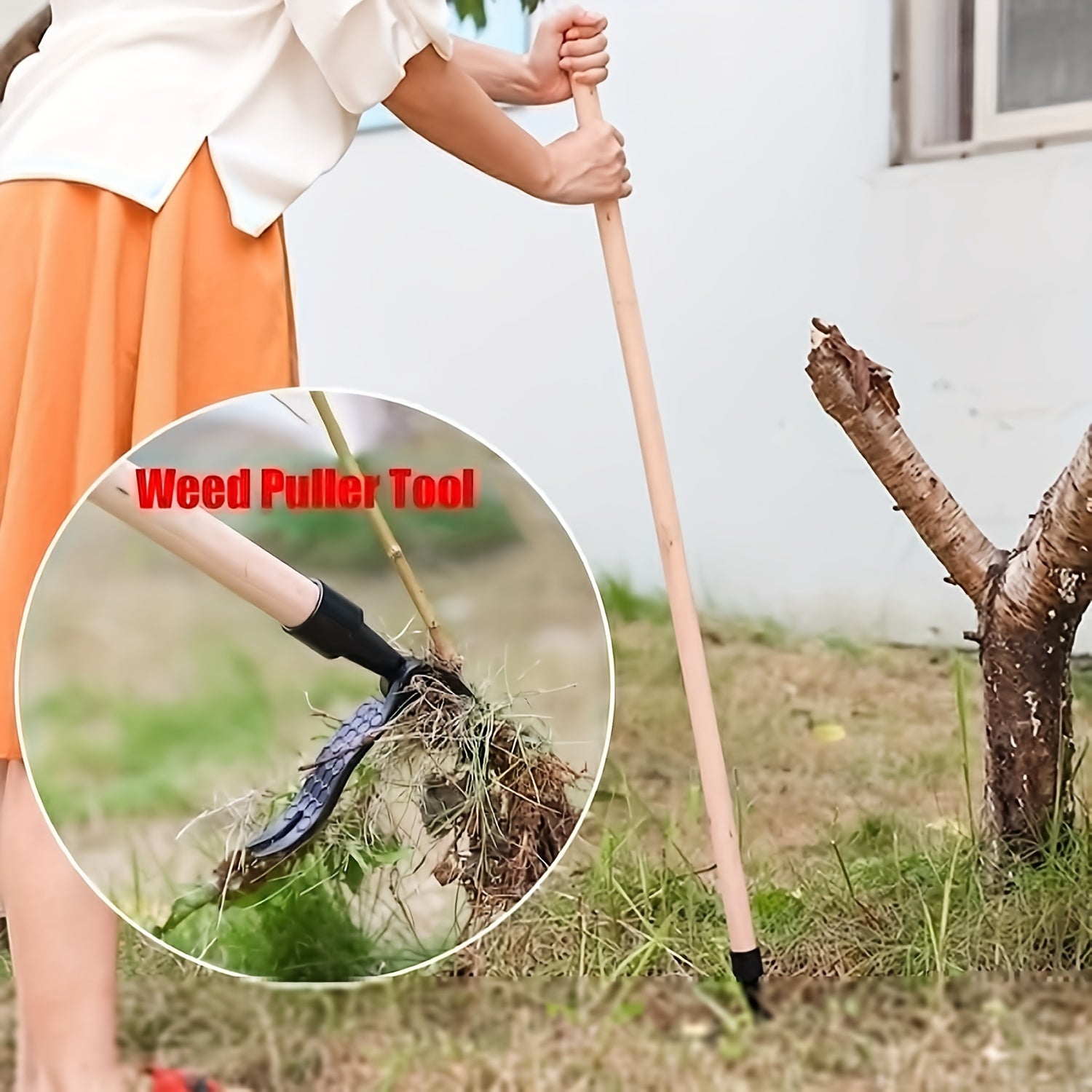 Adjustable Hand Weeder Tool for Garden Weed Removal