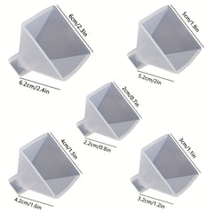 5pcs Pyramid Resin Casting Silicone Jewelry Molds Set for Resin Crafts