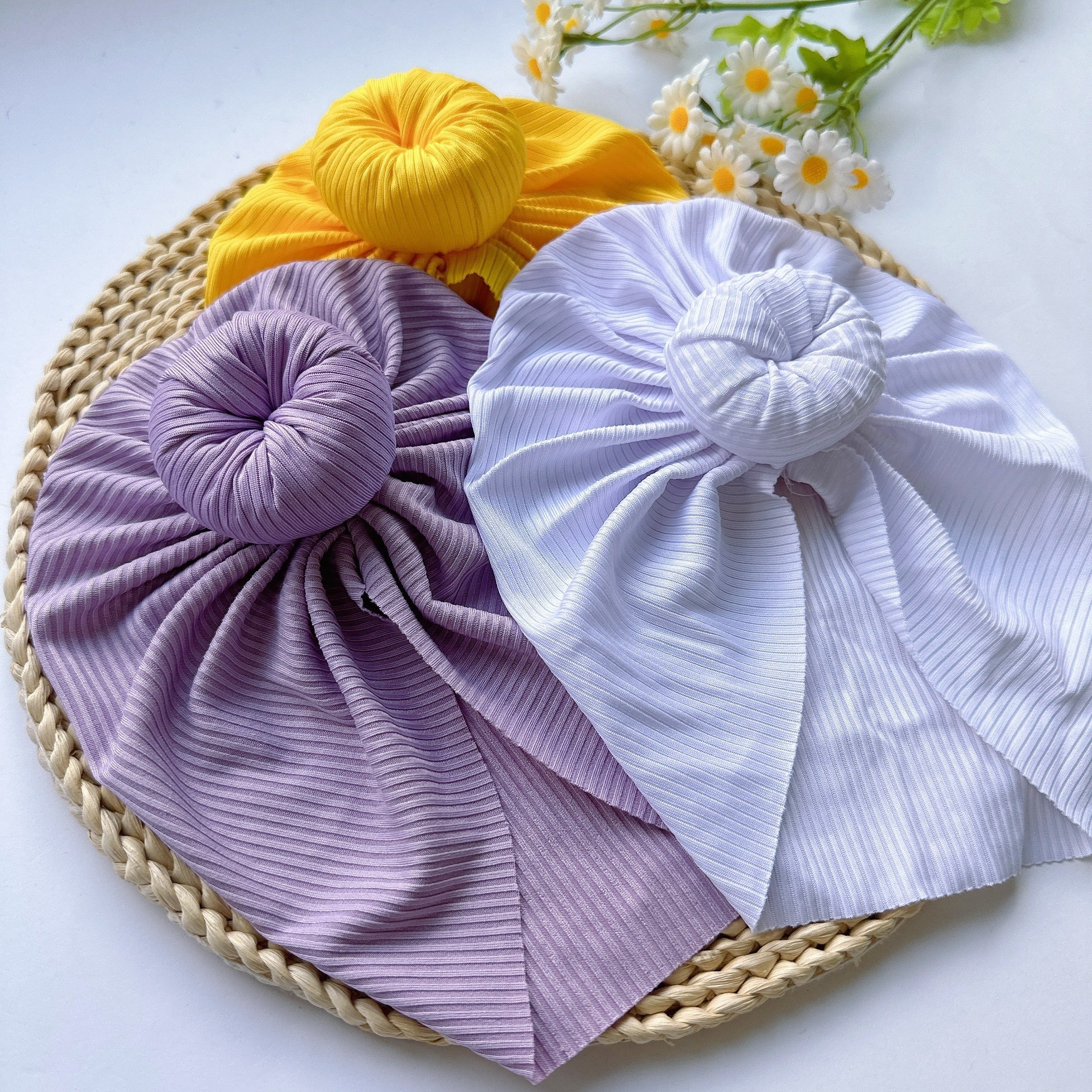 Soft Elastic Baby Donut Hat for Girls