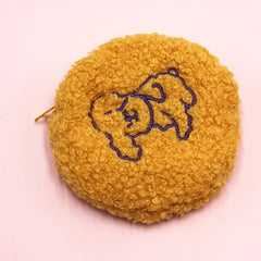 Fuzzy Plush Bag Coin Purse Wallet Earphone Data Cable Storage Key Bag