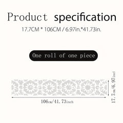 Boho Pattern Staircase Sticker 7pcs Waterproof Wallpaper 105x17