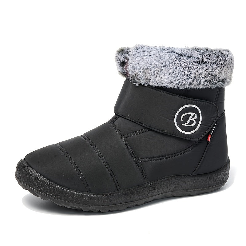Thermal Fur Lined Snow Boots Plush Winter Keep Warm Wear Resistance