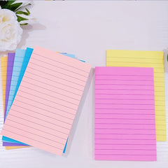 8pcs Lined Sticky Notes Post 8 Colors Self Sticky Notes Pad