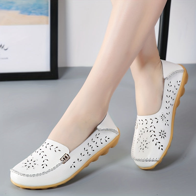 Women's Hollow Out Closed Toe Slip On Shoes