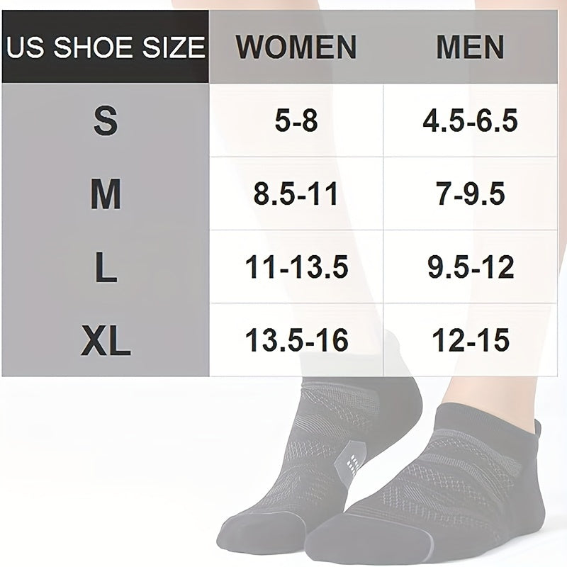 6 Pairs Men's Running Ankle Socks Deodorant Thickened Sports Non Slip