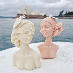 3D Girl Portrait Candle Making Mold for DIY Aromatherapy Decoration
