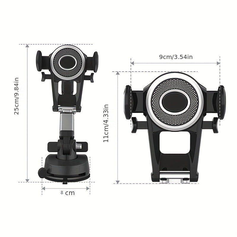 Car Phone Holder Mount Hands Dashboard & Windshield Mount Compatible