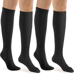 Men's Compression Zip Sport Socks - Set of 2
