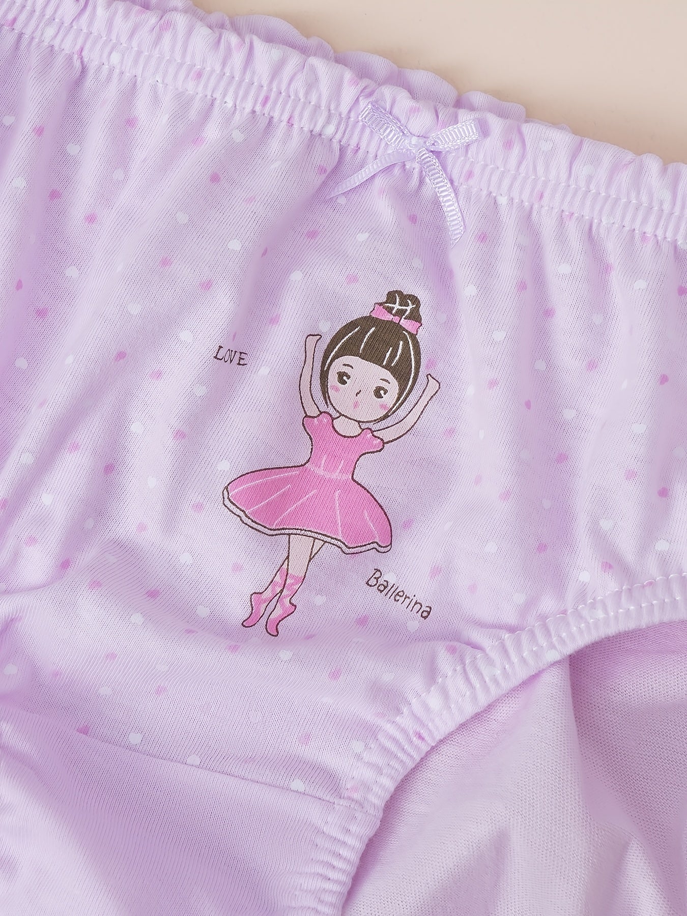 5pcs Girls Ballet Dancer Frill Trim Shortie Brief Cotton Underwear