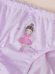 5pcs Girls Ballet Dancer Frill Trim Shortie Brief Cotton Underwear