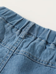 Girls' Denim Shorts with Bowknot Decor for Summer