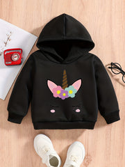 Baby Unicorn Cartoon Graphic Sweatshirt Kids Spring And Autumn Hoodie