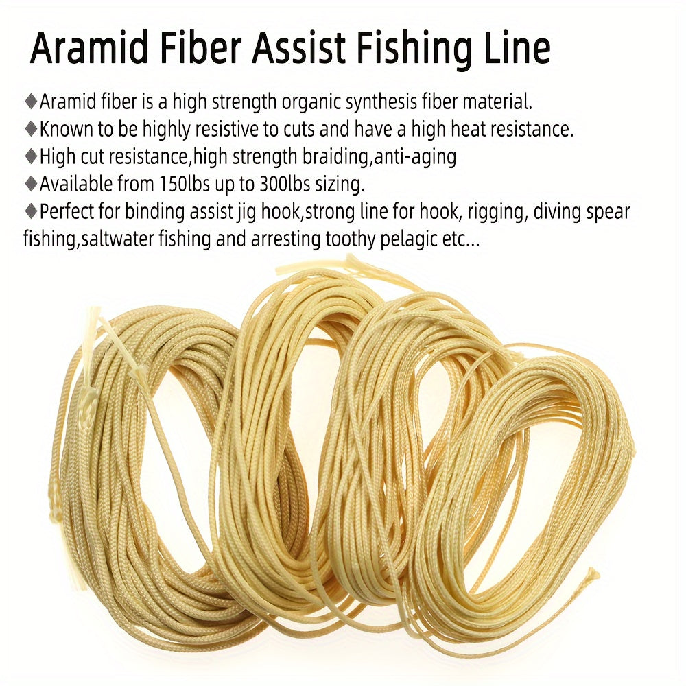 Aramid Fiber Braided Assist Fishing Line 8-16 Strands
