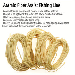 Aramid Fiber Braided Assist Fishing Line 8-16 Strands