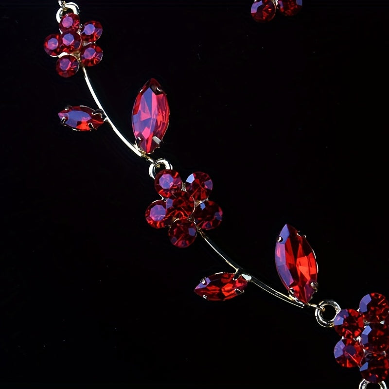 Red Bridal Jewelry Set for Weddings & Performances